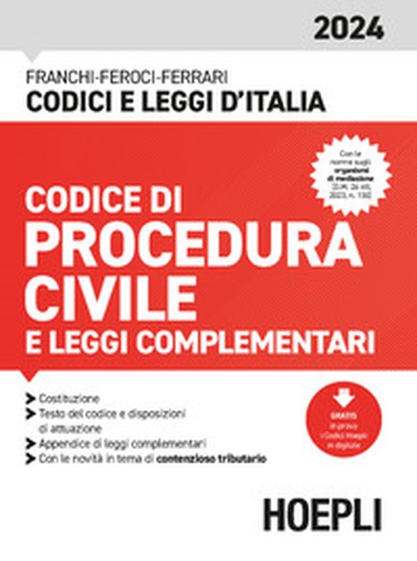 Codice di procedura civile e leggi complementari 2024 - Librerie.coop Codice di procedura civile e leggi complementari 2024 - Librerie.coop