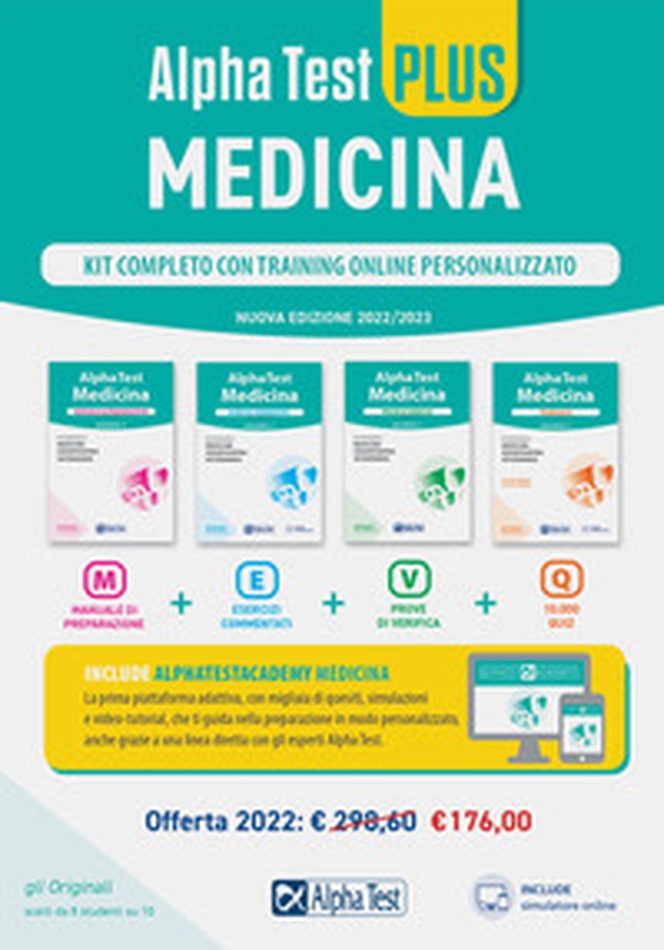 Alpha Test plus. Medicina. Kit completo di preparazione con training online personalizzato - Librerie.coop Alpha Test plus. Medicina. Kit completo di preparazione con training online personalizzato - Librerie.coop