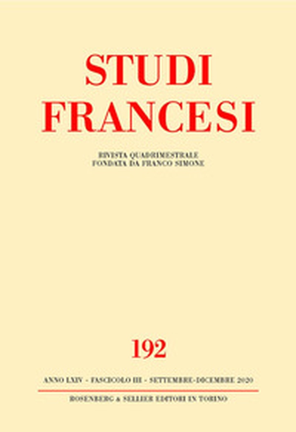 Studi francesi - Vol. 192 - Librerie.coop Studi francesi - Vol. 192 - Librerie.coop