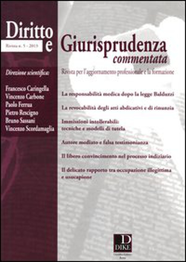 Diritto e giurisprudenza commentata - Vol. 5 - Librerie.coop Diritto e giurisprudenza commentata - Vol. 5 - Librerie.coop