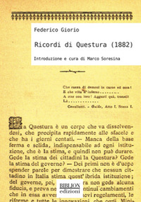 Ricordi di Questura (1882) - Librerie.coop Ricordi di Questura (1882) - Librerie.coop