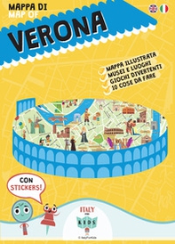 Mappa di Verona illustrata. Con adesivi - Librerie.coop
