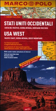 Stati Uniti occidentali. Costa del Pacifico, Sierra Nevada, Montagne Rocciose 1:2.000.000 - Librerie.coop