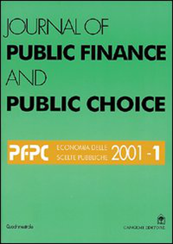 Journal of public finance and public choice. Economia delle scelte pubbliche - Vol. 1 - Librerie.coop Journal of public finance and public choice. Economia delle scelte pubbliche - Vol. 1 - Librerie.coop