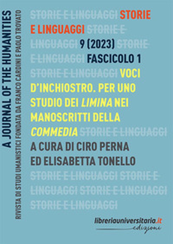 Storie e linguaggi. Rivista di studi umanistici - Vol. 1 - Librerie.coop Storie e linguaggi. Rivista di studi umanistici - Vol. 1 - Librerie.coop