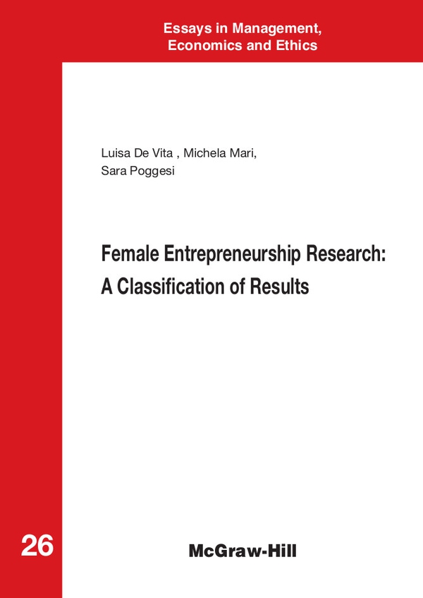 Female Entrepreneurship Research: A Classification of Results - Librerie.coop Female Entrepreneurship Research: A Classification of Results - Librerie.coop