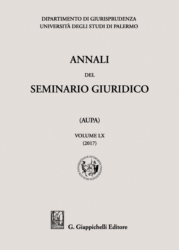 Annali del seminario giuridico dell'Università di Palermo - Librerie.coop Annali del seminario giuridico dell'Università di Palermo - Librerie.coop