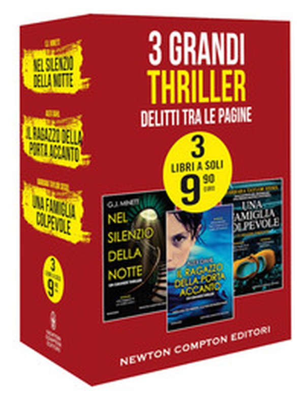 3 grandi thriller. Delitti tra le pagine: Nel silenzio della notte-Il ragazzo della porta accanto-Una famiglia colpevole - Librerie.coop 3 grandi thriller. Delitti tra le pagine: Nel silenzio della notte-Il ragazzo della porta accanto-Una famiglia colpevole - Librerie.coop