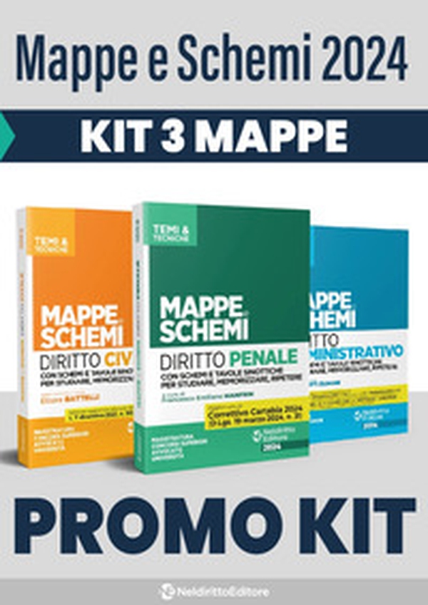 Kit mappe e schemi di Civile, Penale e Amministrativo 2024 - Librerie.coop Kit mappe e schemi di Civile, Penale e Amministrativo 2024 - Librerie.coop