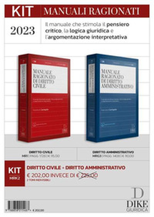 Kit manuali ragionati Civile e Amministrativo - Librerie.coop Kit manuali ragionati Civile e Amministrativo - Librerie.coop