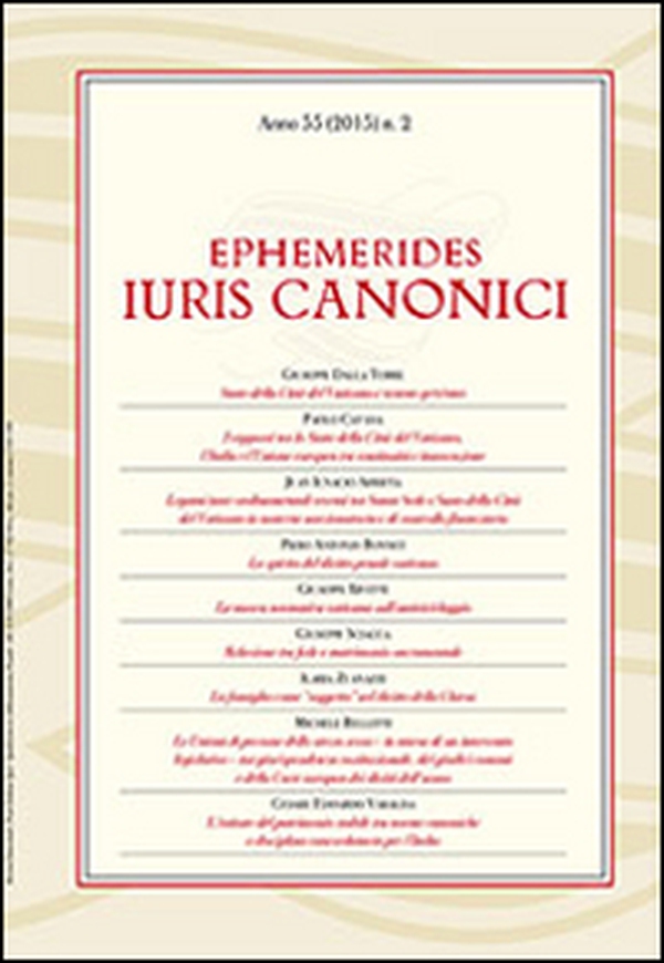 Ephemerides Iuris canonici - Vol. 2 - Librerie.coop Ephemerides Iuris canonici - Vol. 2 - Librerie.coop