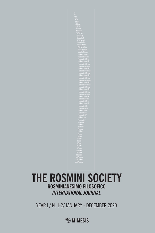 The Rosmini Society N. 1-2 / January-December 2020 - Librerie.coop The Rosmini Society N. 1-2 / January-December 2020 - Librerie.coop