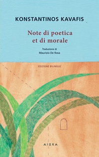 Note di poetica et di morale. Ediz. greca e italiana - Librerie.coop
