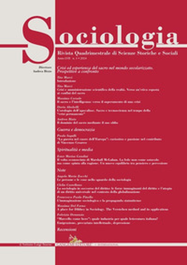 Sociologia. Rivista quadrimestrale di scienze storiche e sociali - Vol. 1 - Librerie.coop Sociologia. Rivista quadrimestrale di scienze storiche e sociali - Vol. 1 - Librerie.coop