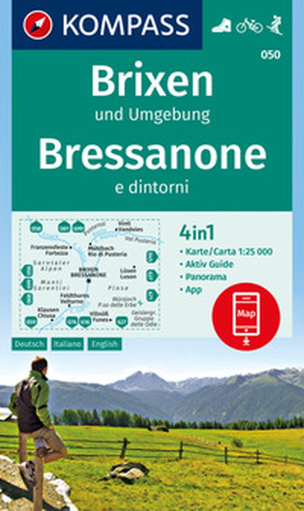Carta escursionistica n. 050. Bressanone e dintorni 1:25.000. Ediz. italiana, tedesca, francese e inglese - Librerie.coop Carta escursionistica n. 050. Bressanone e dintorni 1:25.000. Ediz. italiana, tedesca, francese e inglese - Librerie.coop