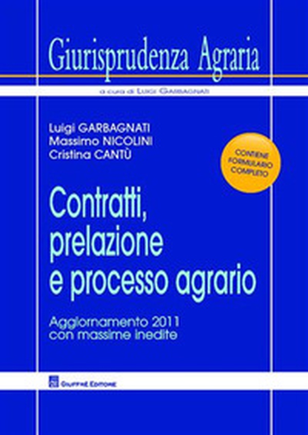 Contratti, prelazione e processo agrario - Librerie.coop Contratti, prelazione e processo agrario - Librerie.coop