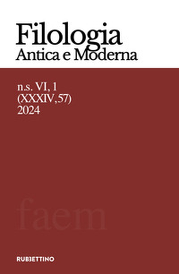 Filologia antica e moderna - Vol. 57 - Librerie.coop Filologia antica e moderna - Vol. 57 - Librerie.coop