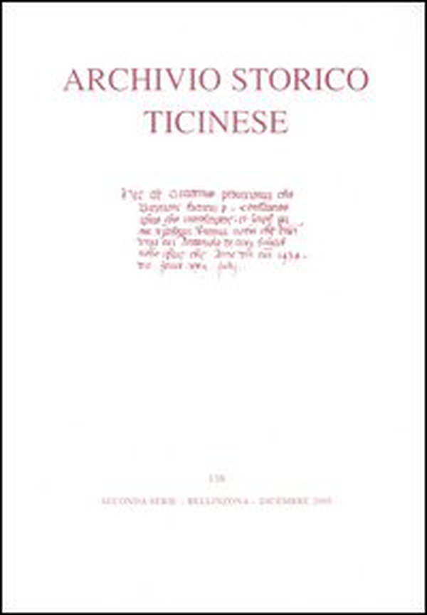 Archivio storico ticinese - Vol. 138 - Librerie.coop Archivio storico ticinese - Vol. 138 - Librerie.coop