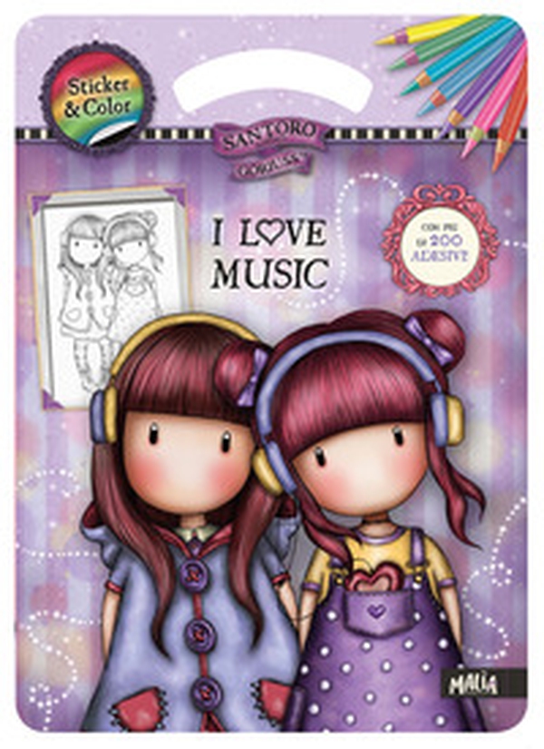 I love music. Sticker & color. Gorjuss - Librerie.coop I love music. Sticker & color. Gorjuss - Librerie.coop