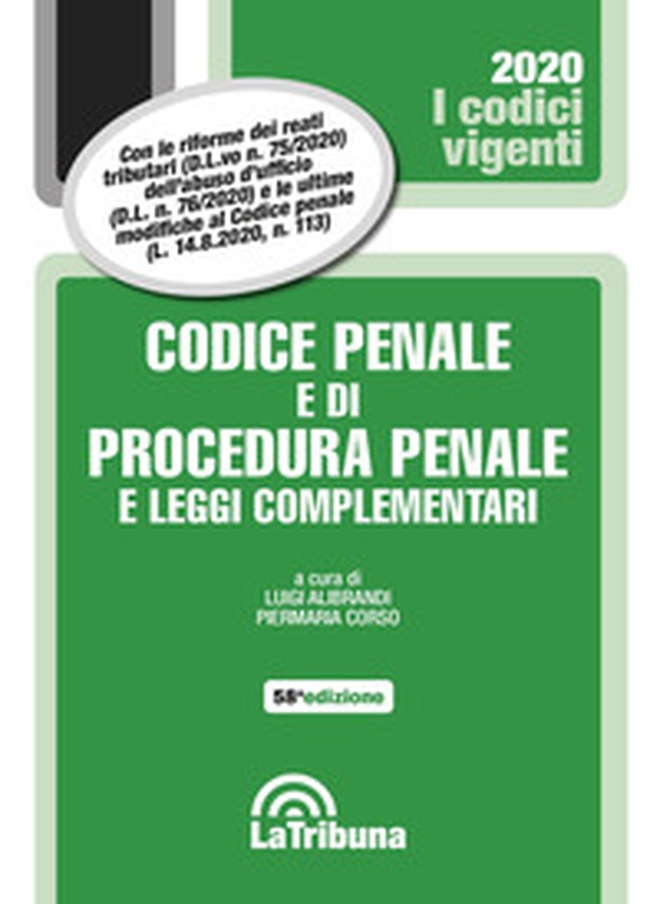 Codice penale e di procedura penale e leggi complementari - Librerie.coop Codice penale e di procedura penale e leggi complementari - Librerie.coop