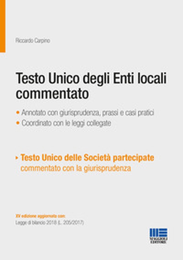 Testo unico degli Enti locali commentato - Librerie.coop Testo unico degli Enti locali commentato - Librerie.coop