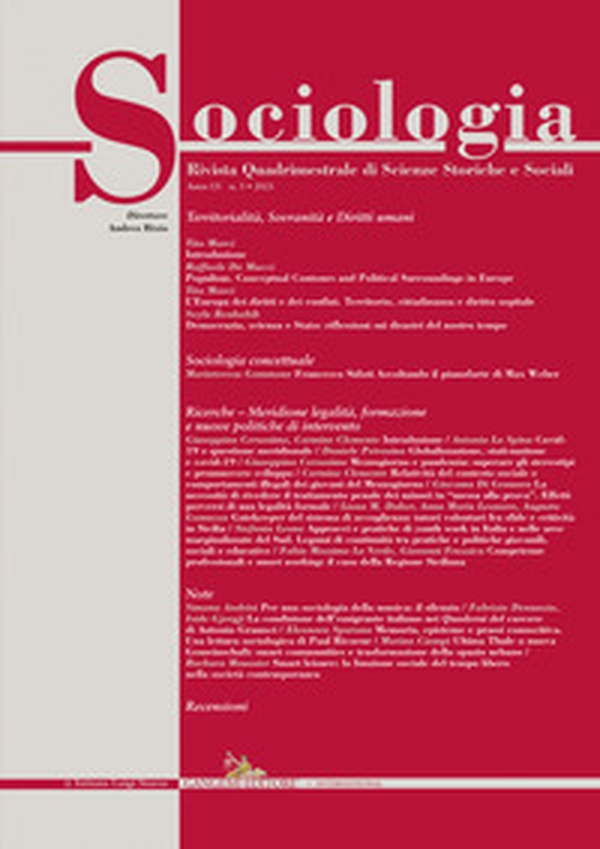 Sociologia. Rivista quadrimestrale di scienze storiche e sociali - Vol. 3 - Librerie.coop Sociologia. Rivista quadrimestrale di scienze storiche e sociali - Vol. 3 - Librerie.coop