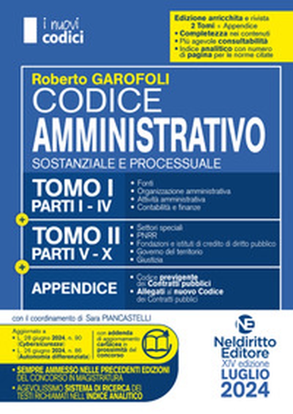 Concorso Magistratura. Codice amministrativo sostanziale e processuale. Luglio 2024 - Librerie.coop Concorso Magistratura. Codice amministrativo sostanziale e processuale. Luglio 2024 - Librerie.coop