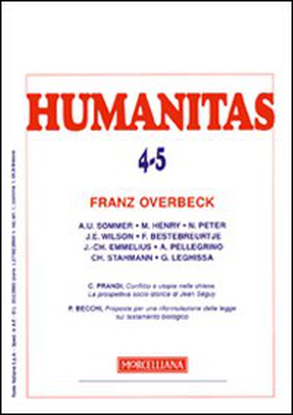 Humanitas (2010) vol. 4-5: Franz Overbeck - Librerie.coop Humanitas (2010) vol. 4-5: Franz Overbeck - Librerie.coop