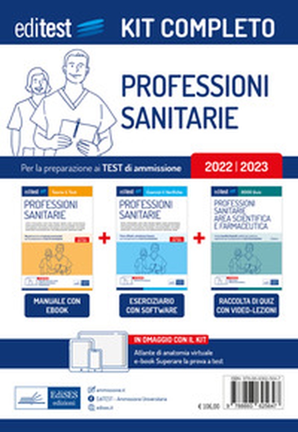 Kit completo test professioni sanitarie 2022: manuale di teoria e test-Test ammissione professioni sanitarie 2022: raccolta di 8.000 quiz - Librerie.coop Kit completo test professioni sanitarie 2022: manuale di teoria e test-Test ammissione professioni sanitarie 2022: raccolta di 8.000 quiz - Librerie.coop