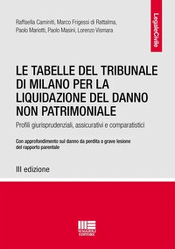 Le tabelle del Tribunale di Milano per la liquidazione del danno non patrimoniale - Librerie.coop Le tabelle del Tribunale di Milano per la liquidazione del danno non patrimoniale - Librerie.coop