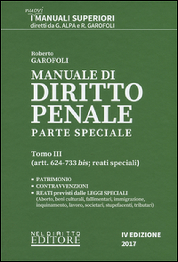 Manuale di diritto penale. Parte speciale - Librerie.coop Manuale di diritto penale. Parte speciale - Librerie.coop