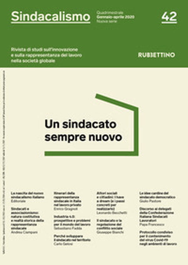 Sindacalismo. Rivista di studi sull'innovazione e sulla rappresentanza del lavoro nella società globale - Librerie.coop Sindacalismo. Rivista di studi sull'innovazione e sulla rappresentanza del lavoro nella società globale - Librerie.coop