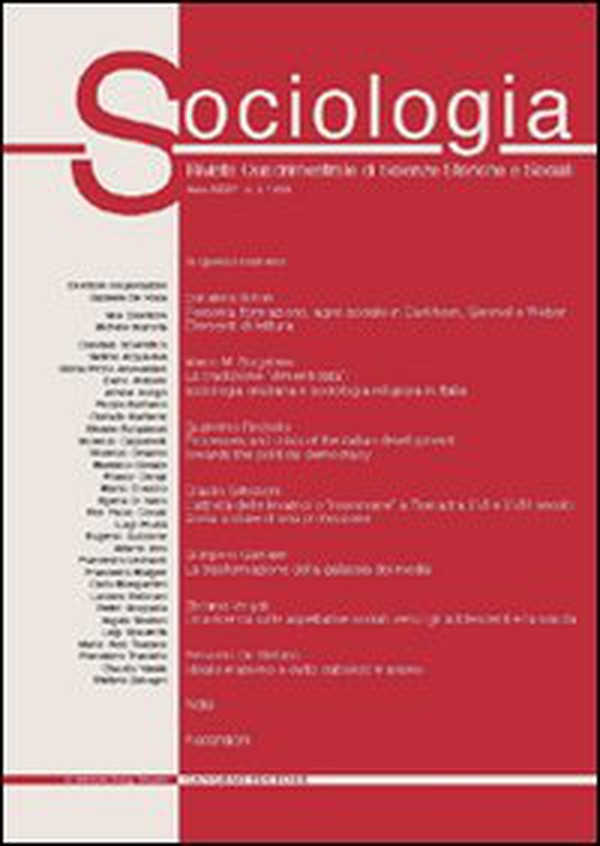 Sociologia. Rivista quadrimestrale di scienze storiche e sociali - Vol. 2 - Librerie.coop Sociologia. Rivista quadrimestrale di scienze storiche e sociali - Vol. 2 - Librerie.coop
