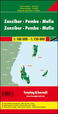 Zanzibar. Pemba. Mafia 1:100.000 - Librerie.coop