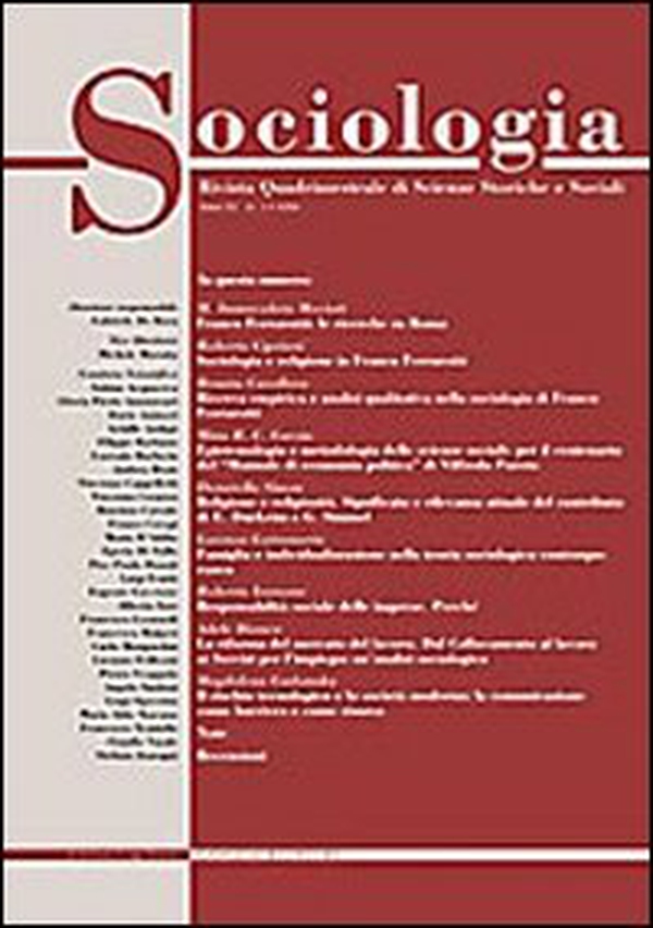 Sociologia. Rivista quadrimestrale di scienze storiche e sociali - Vol. 1 - Librerie.coop Sociologia. Rivista quadrimestrale di scienze storiche e sociali - Vol. 1 - Librerie.coop