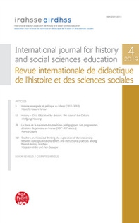 International journal for history and social sciences education-Revue internationale de didactique de l'histoire et des sciences sociales (2019) - Librerie.coop