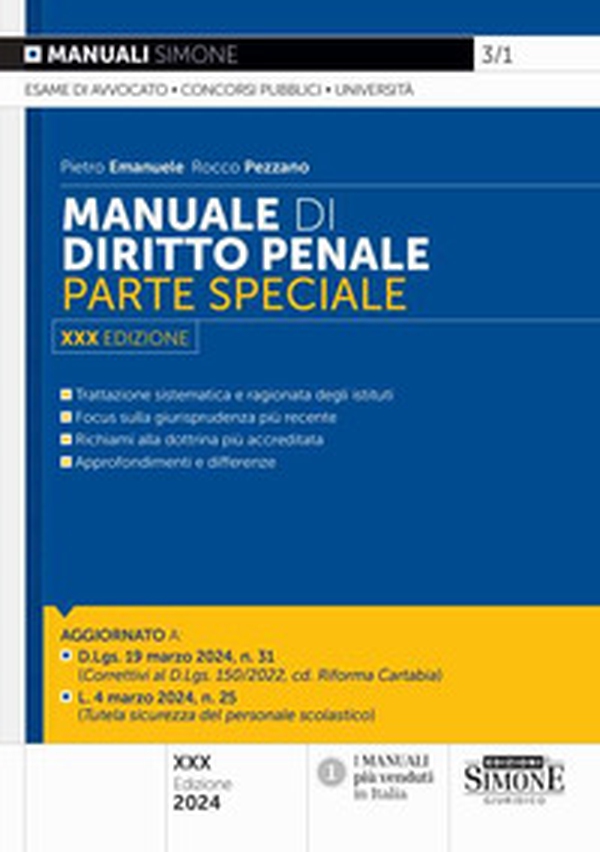 Manuale di diritto penale. Parte speciale - Librerie.coop Manuale di diritto penale. Parte speciale - Librerie.coop