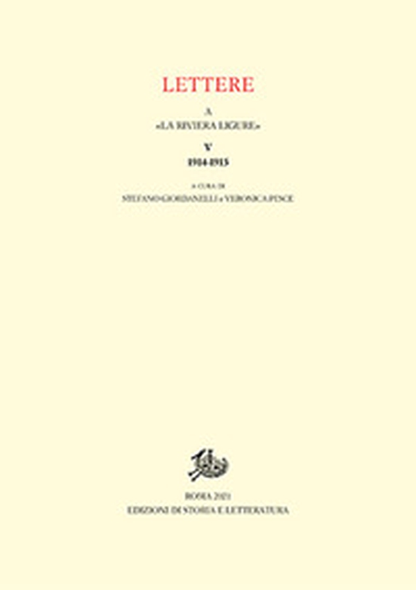 Lettere a «La Riviera Ligure» - Vol. 5 - Librerie.coop Lettere a «La Riviera Ligure» - Vol. 5 - Librerie.coop
