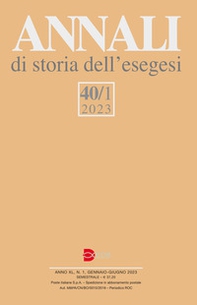 Annali di storia dell'esegesi - Vol. 40 - Librerie.coop