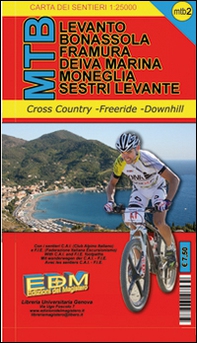MTB-2 Levanto. Carte dei sentieri di Liguria per mountain bike MTB VTT - Librerie.coop