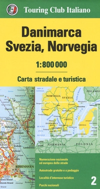 Danimarca, Svezia, Norvegia 1:800.000. Carta stradale e turistica - Librerie.coop