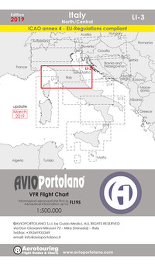 Avioportolano. VFR flight chart LI 3 Italy north-central. ICAO annex 4-EU-Regulations compliant - Librerie.coop Avioportolano. VFR flight chart LI 3 Italy north-central. ICAO annex 4-EU-Regulations compliant - Librerie.coop