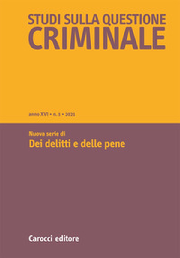 Studi sulla questione criminale - Librerie.coop Studi sulla questione criminale - Librerie.coop