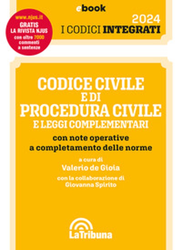 Codice civile e di procedura civile e leggi complementari con note operative a completamento delle norme - Librerie.coop Codice civile e di procedura civile e leggi complementari con note operative a completamento delle norme - Librerie.coop