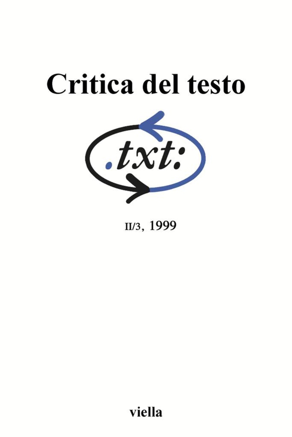 Critica del testo (1999) Vol. 2/3 - Librerie.coop Critica del testo (1999) Vol. 2/3 - Librerie.coop
