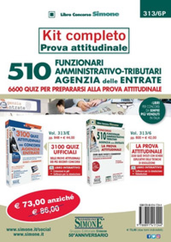 Concorso per 510 funzionari amministrativo tributari Agenzia delle Entrate. 6600 quiz per prepararsi alla prova attitudinale. Kit completo prova attitudinale - Librerie.coop Concorso per 510 funzionari amministrativo tributari Agenzia delle Entrate. 6600 quiz per prepararsi alla prova attitudinale. Kit completo prova attitudinale - Librerie.coop