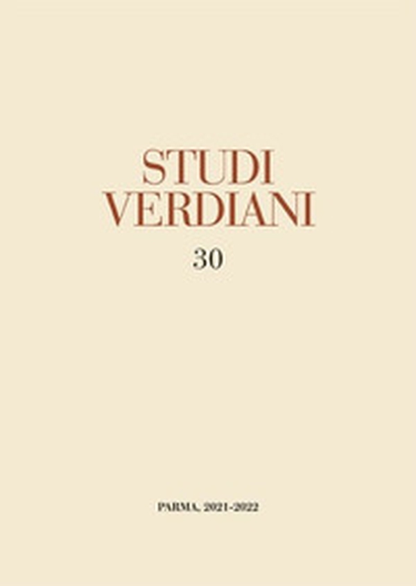 Studi verdiani - Vol. 30 - Librerie.coop Studi verdiani - Vol. 30 - Librerie.coop