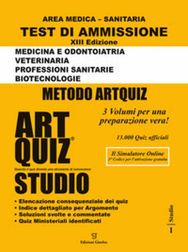 Artquiz studio. Test di ammissione a: medicina, odontoiatria, veterinaria, professioni sanitarie, biotecnoloolge. Area medica-sanitaria - Librerie.coop Artquiz studio. Test di ammissione a: medicina, odontoiatria, veterinaria, professioni sanitarie, biotecnoloolge. Area medica-sanitaria - Librerie.coop