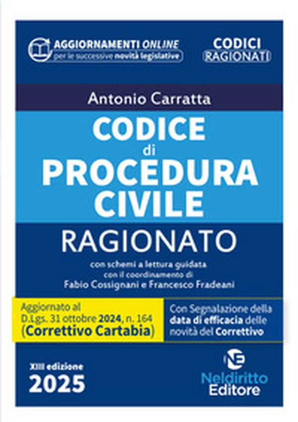 Codice ragionato di procedura civile 2025 aggiornato al Decreto Correttivo Cartabia - Librerie.coop Codice ragionato di procedura civile 2025 aggiornato al Decreto Correttivo Cartabia - Librerie.coop