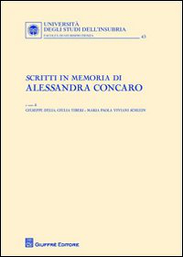 Scritti in memoria di Alessandro Concaro - Librerie.coop Scritti in memoria di Alessandro Concaro - Librerie.coop